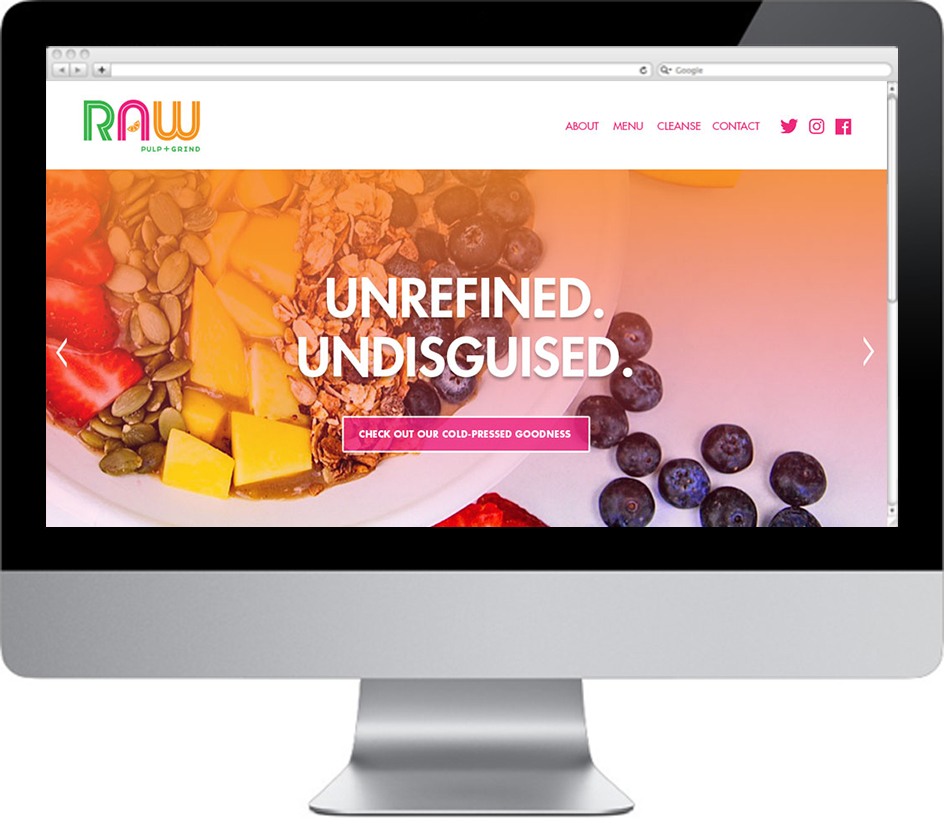 RAW Pulp and Grind Website